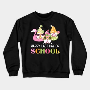 Cute Happy Last Day Of School Teacher Student Graduation Gnomes Crewneck Sweatshirt